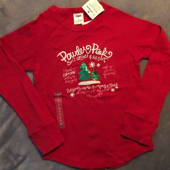 New Old Navy Graphic Long Sleeve Tshirt - Ski Resort - Picture 1 of 3